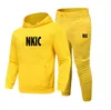 2022 Herfst Winter Trainingspak Mannen Vrouwen NKIC Merk Hooded Sweatshirt Pak Katoen Paar Jogging Sweatshirts Oversized Streetwear