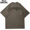 Hip Hop Streetwear Oversize T-shirt Mężczyźni Angel Dark Print Tshirt Harajuku Bawełna Loose T Shirt Lato Krótki rękaw Topy Tees 210726