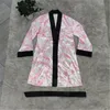 Kvinnors Dollar Printing SleepWear Robes Fashion Trend Långärmad Cardigan Straps Kort Kjolar Pyjamas Kvinna Casual Hem Kläder Nattklänning