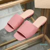 Slipper sandalen mode indoor platte flip flops lederen dame vrouwen schoenen dames slippers rubberen antislip slijtvaste buitenzool met doos 2022