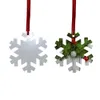 Sublimatie Blanco Kerst Ornament Dubbelzijdig Xmas Tree Hanger Multi Shape Aluminium Plaat Metalen Opknoping Tag Holidays Decorat JJE10176