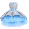 Kids Princess Sukienki 3 4 5 6 7 8 9 10 lat Kwiat Girls Formalny Wedding Party Dress na dziewczynę Odzież 210329