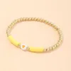 Beaded Strands Makersland Heart Beads Bracelet For Girls Cute Soft Clay Children Lovely Accessories Jewelry Wholesale 2022 Trend Fawn22