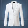 Plus size M-6XL jaqueta blazer dos homens de alta qualidade elegante um botão fino ajuste terno jaqueta masculino negócios casual cor sólida blazers