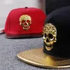 Cool nyhet Skull Rivets Punk Hip Hop Baseball Cap Women Sunshade Cotton Sports Sunscreen Street Dance Sun Hats P4672854814394251