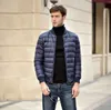 Ftlzz Winter Jacket 90% White Duck Down Men Ultra Light Cienkie Kurtki Slim Ciepły Płaszcz Podstawowy Znosić Wiatroszczelne Parkas Płaszcz 210819