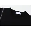Nuove donne di estate vintage nero cerniera vestito spaccato con cintura moda streetwear abiti vita casual harajuku mini vestiods 210417