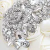 Wedding Flowers Bouquets Crystal Satin Holding Artificial Ribbon Bridal Bridesmaid Diamond Bouquet Flores De Boda W445