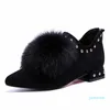 Wholesale-Boots Snow Women 2021 Winter Suede Pointed Thick Heel Deep Mouth Women's Platform Back Zipper