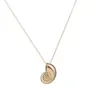 Chains Gold Ariel Voice Shell Necklace Spiral Swirl Sea Snail Ocean Beach Conch Necklaces For Women Party Gifts