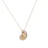 Chains Gold Ariel Voice Shell Necklace Spiral Swirl Sea Snail Ocean Beach Conch Necklaces For Women Party Gifts