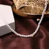 Vienkim Women Fashion Vintage Necklace Pearl Party Elegant Chain Retro Accessories All Match 2022 Pendant Necklaces