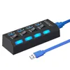 Hubs Expander Multiple Hub 47 USB 30 Porte Splitter con Adattatore di alimentazione cavo staccabile LED blu per PC Mobilephones8148888