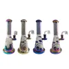 Showerhead Perc Hookahs Rainbow Colorful Straight Type Style Water Pipe With Quartz Banger Oil Dab Rig Hookah 14.5mm Female Joint ZDWS200