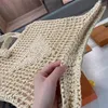 Raffia Tygväska Mjuk Designer Handväska Kvinnor Stora Tygväskor Modebok Shopper Designers Handväskor Dam Shopping Axelväska