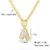 Bling Savage Lettere iniziali Collane per donne in acciaio inossidabile 26 AZ Pendant Shiny Ice Out Chain Necklace Hiphop Men Jewelry9416060