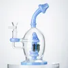 Unique champignon eau Bong Heady verre Bongs narguilés plate-forme boule style pomme de douche Perc percolateur 5mm d'épaisseur vert bleu narguilé huile plates-formes cire Dab 14mm tuyaux communs en gros