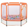 55 tums småbarns trampolin med säkerhetshölje nät och bollar inomhus utomhus mini trampolin för barn barn USA lager A33245Y
