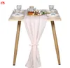 Magnifique chemin de table en mousseline de soie 30 x 120 pouces pour décoration de mariage romantique, fête prénatale, fête d'anniversaire, décorations de table pour gâteaux