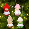 Jul docka med jingle bells pendant dekoration xmas träd hängande ornament semester fest dekor phjk2109