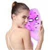 7 kleur led licht therapie gezicht schoonheid machine LED gezicht hals masker met microcurrent voor huid whitening acne-apparaat DHL gratis verzending