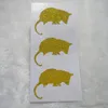 Opossum Mammal Animal Gold Glitter Sticker For Envelope Seals Wall Gift Wrap