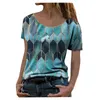 Estetik Kadın T Shirt Kadın O-Boyun Patchwork Retro Baskı Kısa Kollu Bayanlar Tops T-shirt Mujer Camisetas Femme T-Shirt