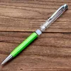 Writing Gift DIY Empty Tube Metal Ballpoint Pens Selffilling Floating Glitter Dried Flower Crystal Pen Ballpoint 27 Color desk ac7354558