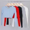 Spring Fashion Knitting Casual O Neck Sexy Show Belly Button Slim Womens Sweater Girl Korea Style TOPS Q001 210603