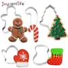 Christmas Kitchen Decoration Cookie Cutter Tools Gingerbread tree ShapedMold Christams Cake Decorating 5pcs