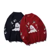 H.SA Femmes Hiver et Pulls Rouge Ugly Knitwear Pull Bonhomme de neige Cloche Flocon de neige Pull de Noël Tops 210417