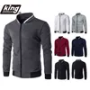 KB New High Quality Plush Zip stand collar casua Jacket Men's Street Windbreaker Coat Men Hot Casual Outer Wear Thick Y1106