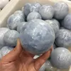 Decoratieve objecten beeldjes 40-100mm Natuurlijke Kyanite Ball Crystal Steen Sfeer Geweldig voor Meditatie Woondecoratie Chakra Reiki