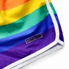 Rainbow Swimwear Beach Shorts Men Swimming Trunks Sexy Gay Boxer Briefs Swimsuit Surf Board Bathing Underwear DM Desmiit 220114