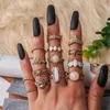 Anelli a grappolo set vintage per donne Boho Moon Star Knuckle Finger Ring Female Bohemian Gold Color Color Accessori 5379224359268