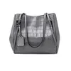 Вечерние сумки на плечевые дамы PU сплошной цвет крокодил печати сумка сумка для модных сумок для женщин дизайнер высокое качество руки