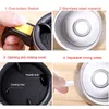 Auto Sterring Coffee mug Stainless Steel Magnetic Mug Milk Mixing Mugs Electric Lazy Smart Shaker Coffee Cup 2pcs gift 1 spoon 210804