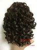 Newest Fashion Short BOB Brown Wavy Curly Hair Afro Wig Siulation Brazilian Human Hair Wigs Full Wigs In stock Y demandfactory direct