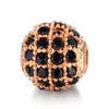 3pcs/lot Cz Spacer Round Bead 5mm 6mm 8mm 10mm 12mm Brass Micro Pave Cubic Zirconia Beads For Jewelry Making Diy Charms 2014 V2