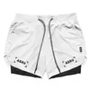 Löpshorts Herr 2 i 1 Fitness Gym Sport Kamouflage Snabbtorka Strand Jogging Korta byxor Träning Bodybuilding Träning