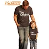 Look Fashion Matching Outfits Letter Printed The Original Remix Family T-shirts Father and Son Clothes 210417