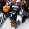 2021 Halloween Wreath Door Hanging Decoration Halloween Witch Hat Leg Pumpkin Door Wreath Happy Halloween Home Party Supplies Y0902457