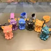 Gato Boneca Carro Chaveiro Correntes Anéis Titular Silicone Animal Chaveiros Encantos Desenhos Animados Bonito Masculino Jóias Acessórios Presentes Chaveiros para Mulheres Bolsa Pingente