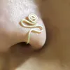 Anelli per naso piercing finti a spirale in filo di rame Naso con clip color oro argento punk Può anche essere polsino con clip per l'orecchio