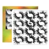 12 pairs/set 6D Fake Eyelashes Multi-layer 20MM Thick Wispy Cross Dramatic Volume False Eyelash for Wedding Lashes Salon