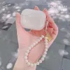 Dreamy White Glossy Shell Pearl Armband Keychain Earphone Weiche Hülle für Apple Airpods 1 2 3 Abdeckung Wireless Headset Box AirPod Pro5300444