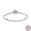 925 Sterling Sier Momentos Assimétricos Estrela Link Snake Bone Bracelete Para As Mulheres Fit Pandoramra Original Charme Kralen Jóias