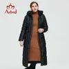 Astrid Kış kadın Ceket Kadınlar Uzun Sıcak Parka Ekose Moda Kalın Ceket Kapüşonlu Büyük Boyutları Kadın Giyim 95 210910