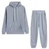 Kvinnors Tracksuit 2 Piece Set Pullover Hoodie + Pants Sports Suit Kvinna Höst Vinter Sweatshirt Sätter Sportkläder Passar för Kvinna 210930