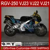 Кузов для Suzuki RGVT RGV 250 CC VJ23 Blue Blk Blk RVG250 250CC CoSling RGV-250CC Body 107HC.124 RGVT-250 VJ 23 1997 1998 RGV-250 Панель RGV250 SAPC 97 98 OEM